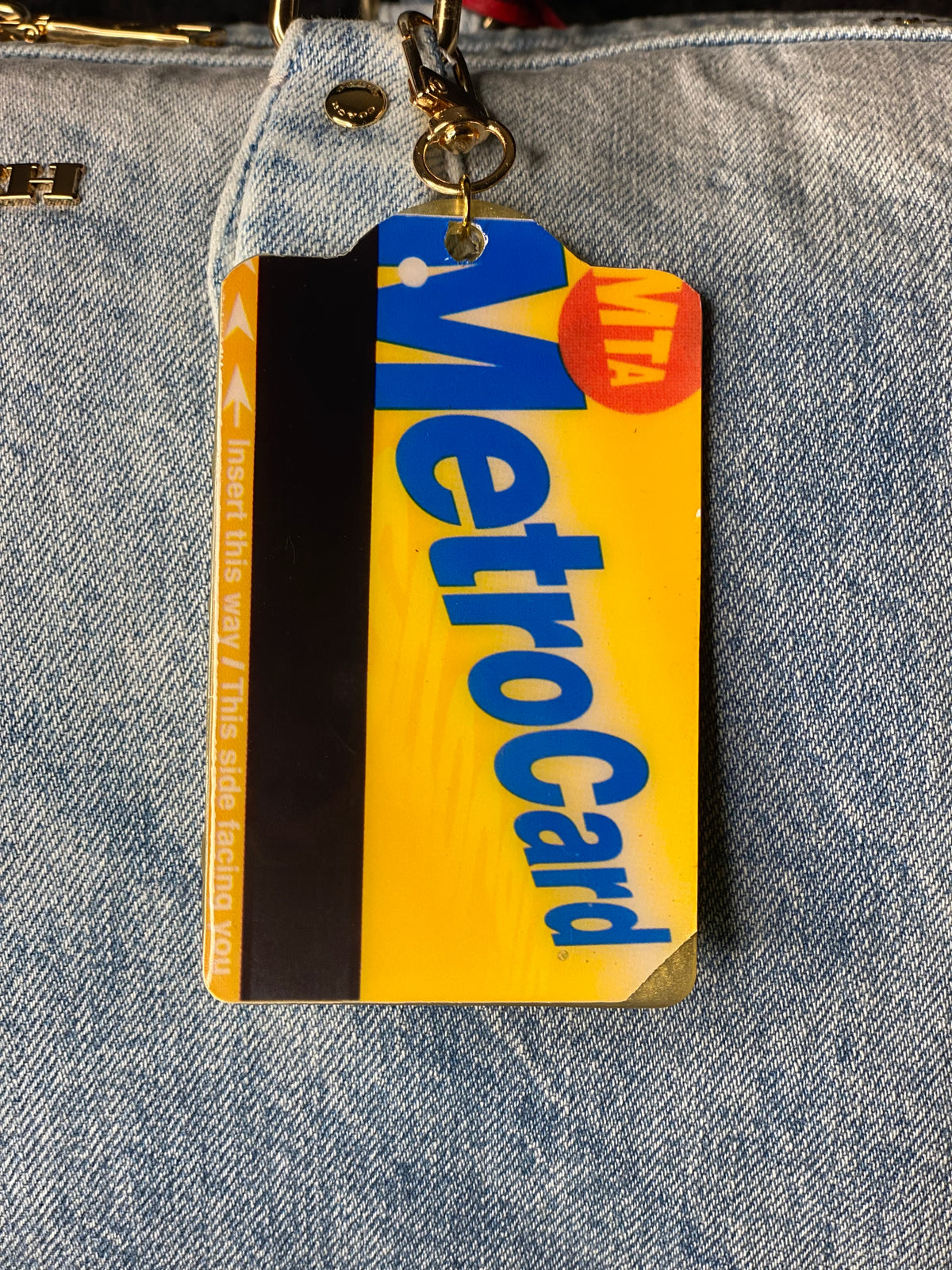 NYC MetroCard Inspired Custom Hang Tag | Nostalgic Statement Bag Charm | Handmade Resin Tag