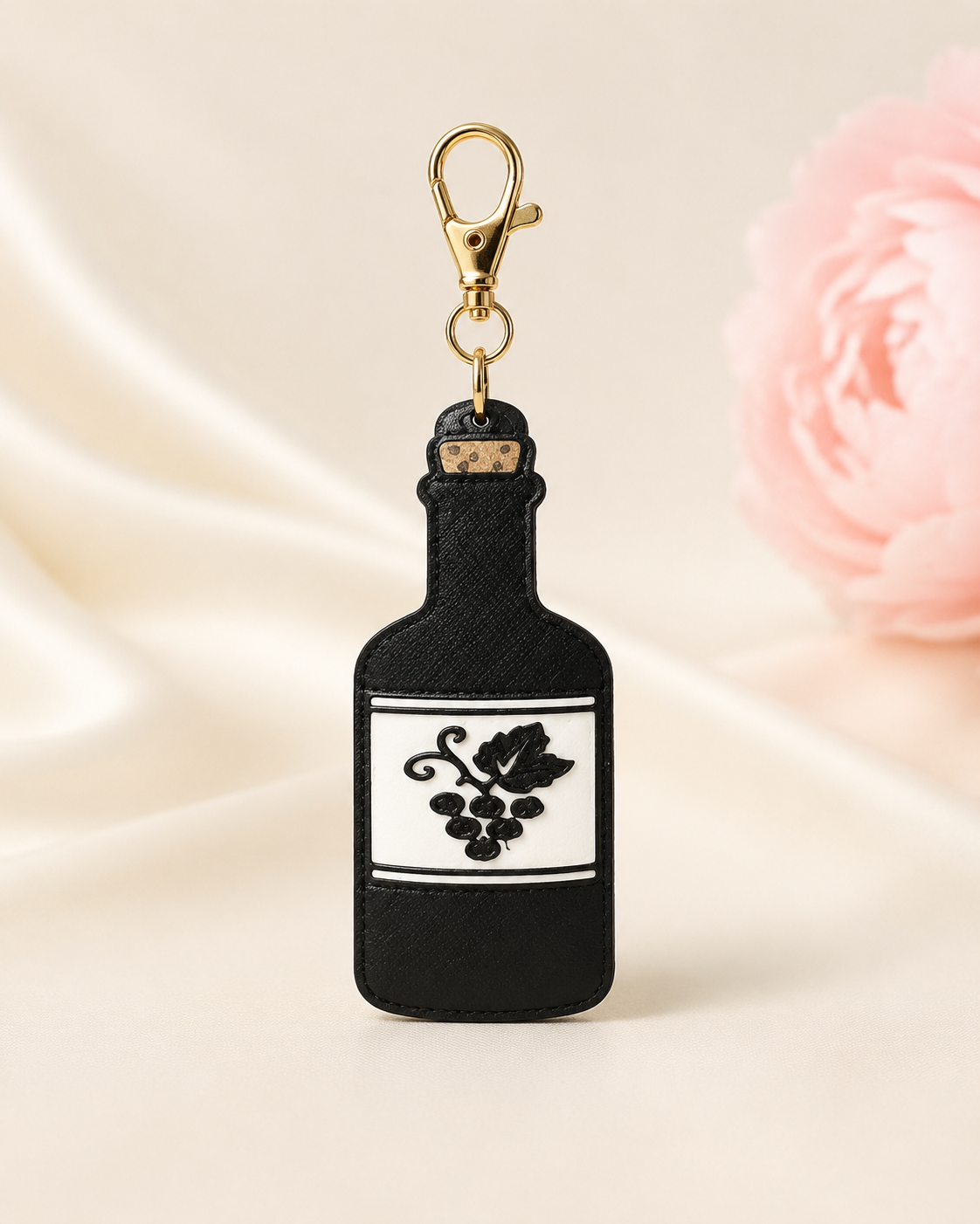 Midnight Vineyard Wine Bottle Bag Charm