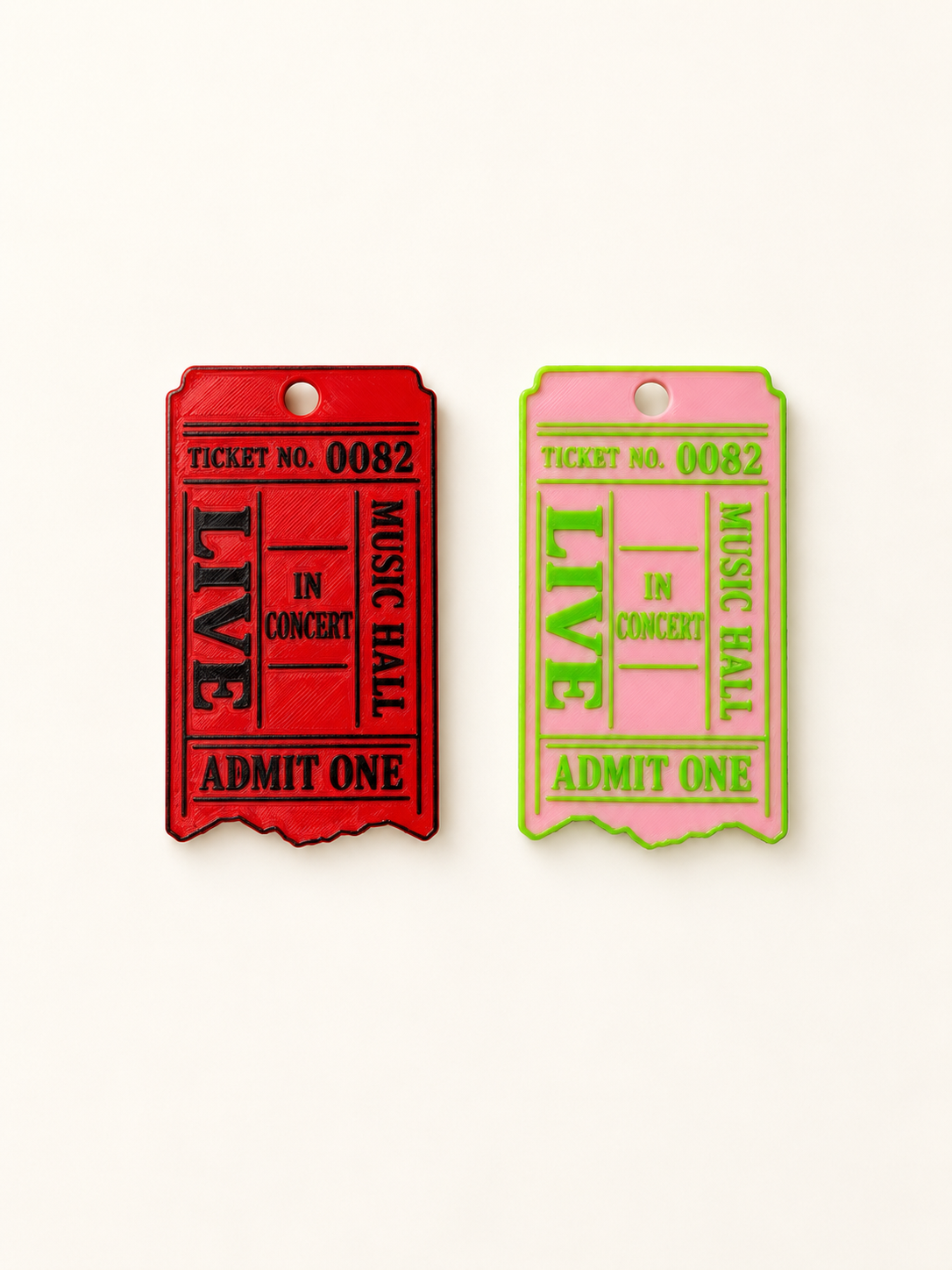 Admit One Concert Ticket Charm
