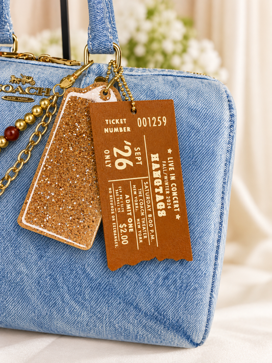 Brown & Cream Concert Ticket Bag Charm
