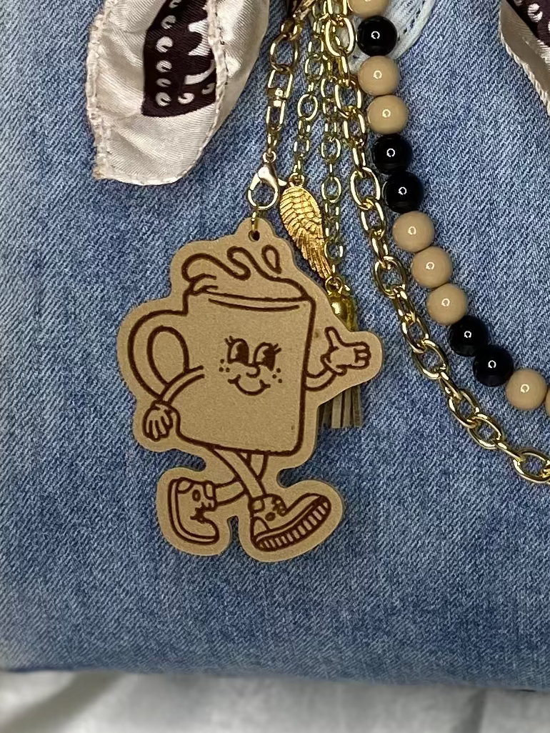Mr. Latte Designer-Inspired Handbag Charm