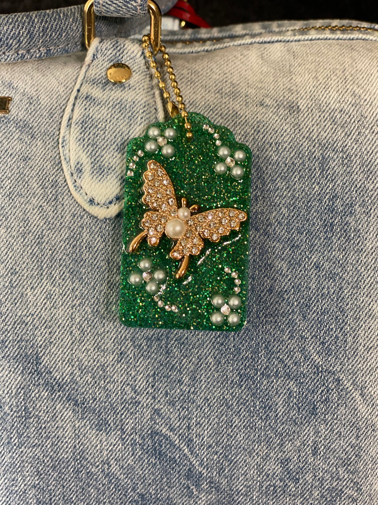 Emerald Butterfly Mini Statement Hang Tag ✨🦋