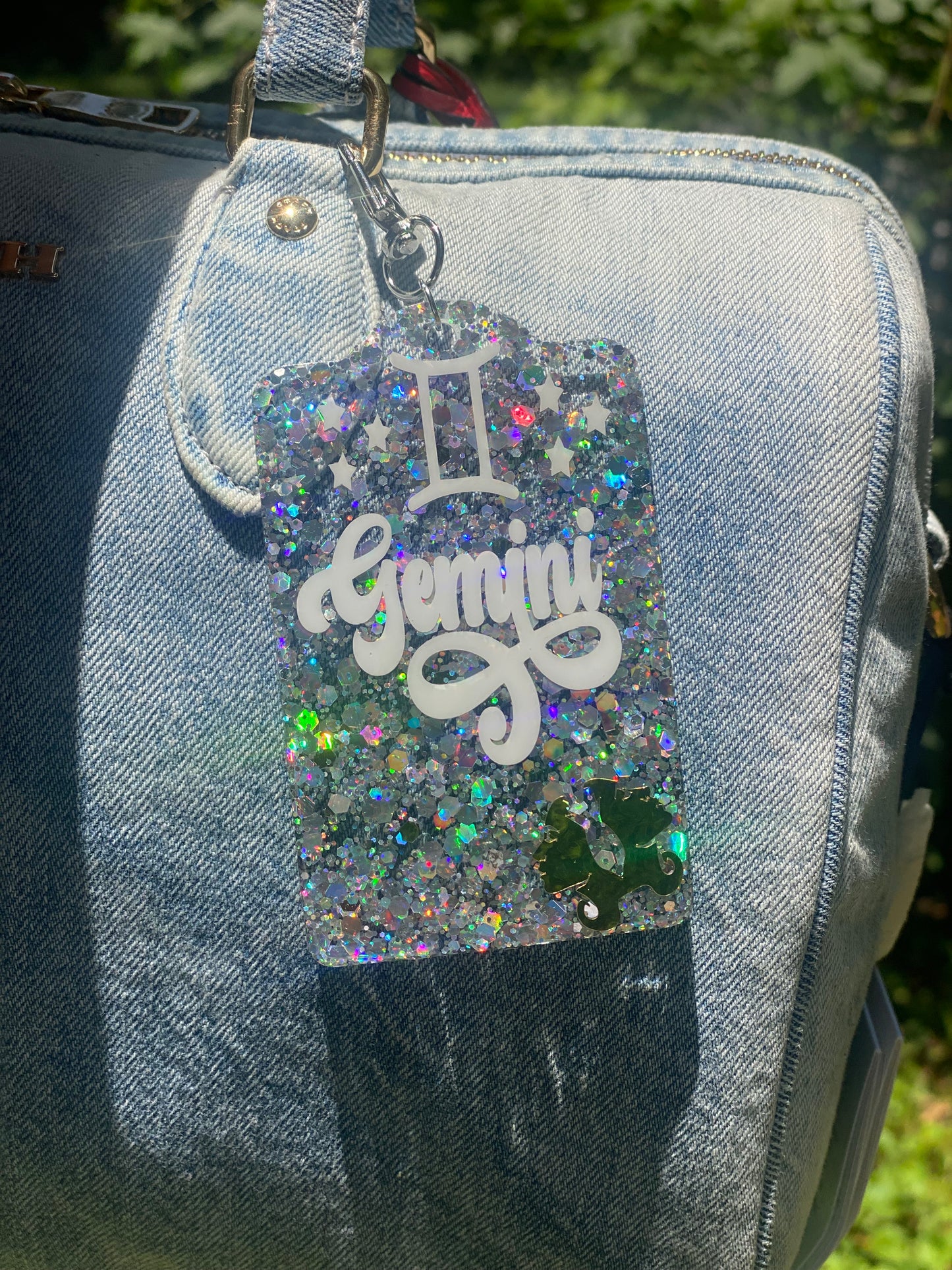 Zodiac Glitter Hang Tag Handmade Bag