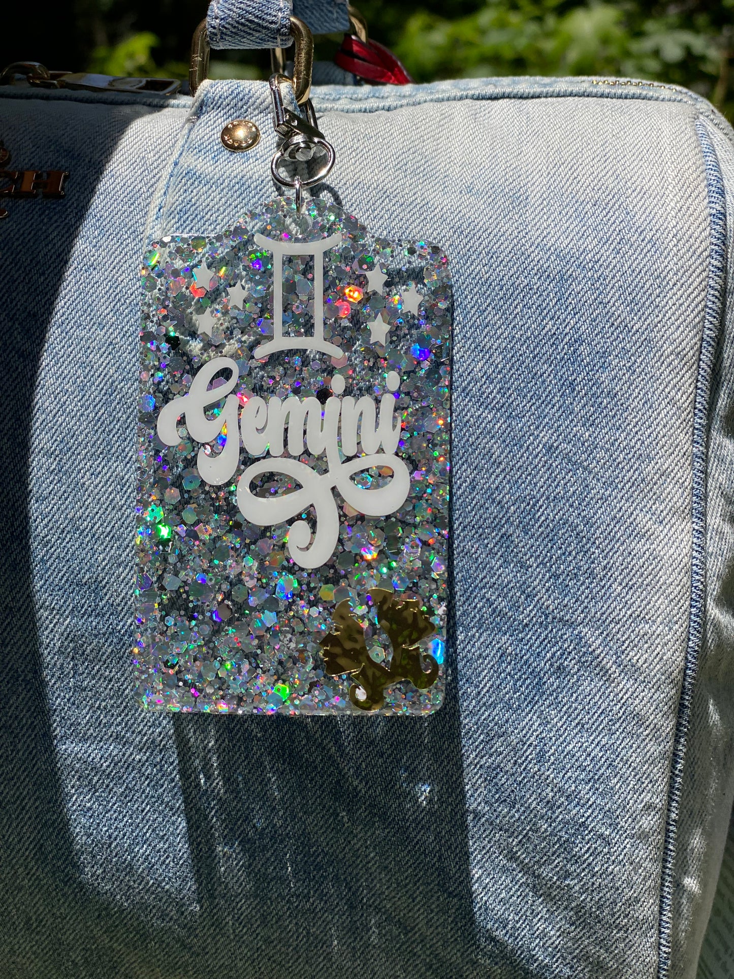 Zodiac Glitter Hang Tag Handmade Bag