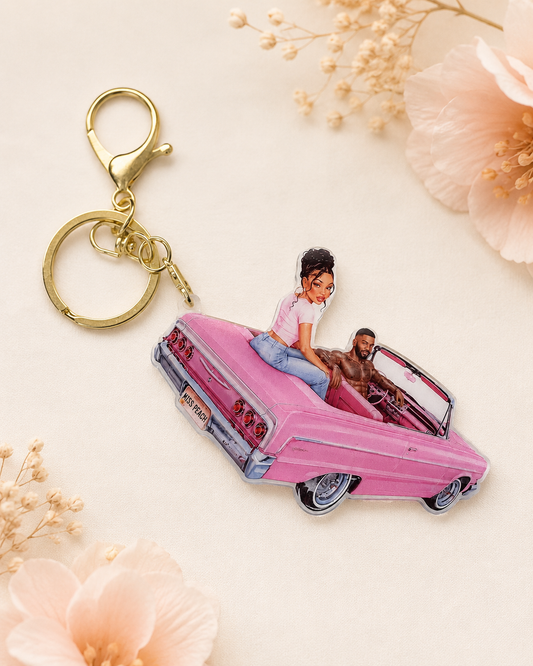 Miss Peach Pink Convertible Bag Charm