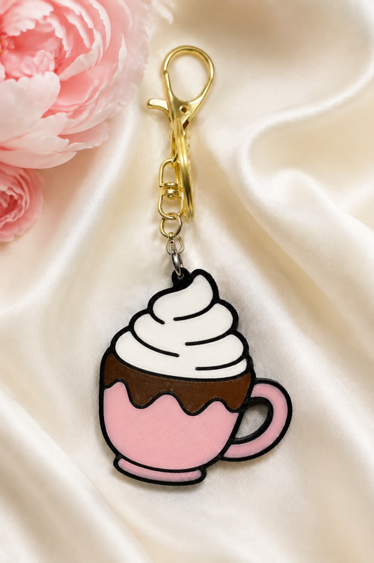 Chocolate Drizzle Latte Mug Bag Charm