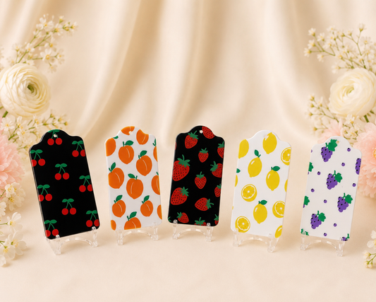 Fruit Print Bag Charm Hang Tags