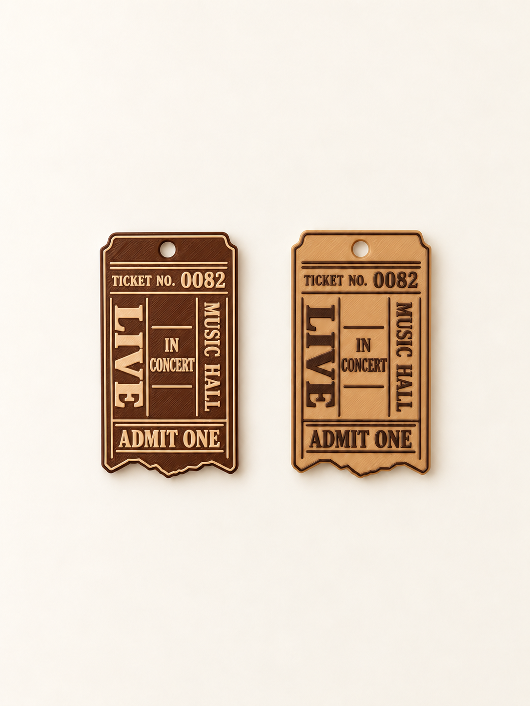 Admit One Concert Ticket Charm